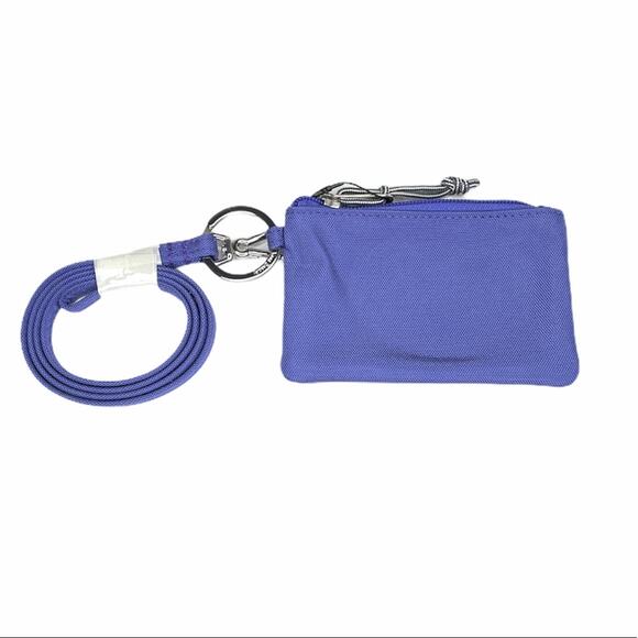 Vera Bradley Wisteria Zip ID and Lanyard Purple - Picture 1 of 6